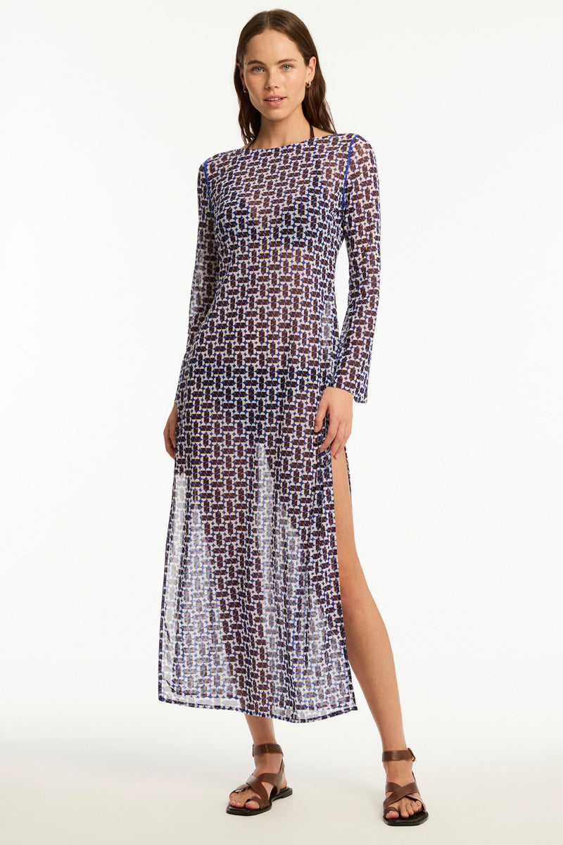 Coast Mesh Long Dress