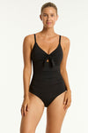 Essentials Edit Tie Front DD/E One Piece in Sea Level | Sea Level Australia 