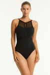 Drift Panelled High Neck One Piece