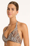 Congo Twist Front Multifit Halter Bra - Congo - Sea Level Australia 