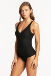 Honeycomb Cross Front Singlet - Honeycomb Black - Sea Level Australia 