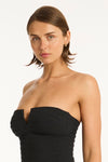 Palisades Vee Bandeau One Piece - Palisades Black - Sea Level Australia 