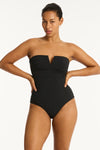 Palisades Vee Bandeau One Piece - Palisades Black - Sea Level Australia 