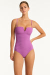 Palisades Vee Bandeau One Piece - Palisades Orchid - Sea Level Australia 