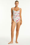 Belle Twist Front One Piece