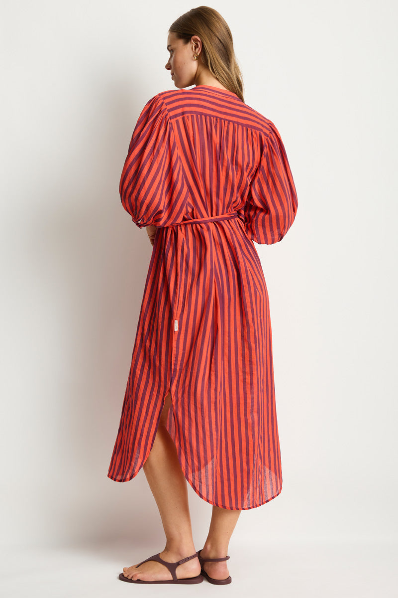 boho shirt dress Buy Stripe Blue and White Lace - with boho Vacay Boho Long Shirt Dress