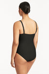 Honeycomb Cross Front One Piece - Honeycomb Black - Sea Level Australia 