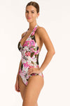 Isla Twist Front Halter One Piece - Isla - Sea Level Australia 