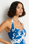 Leilana Twist Front Halter One Piece