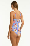 Blue Hawaii Cross Front One Piece