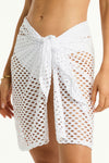 White Castaway Mid Length Mesh Wrap in Sea Level | Sea Level Australia 