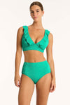 Capri Frill Bra in Capri Evergreen | bond-eye swim