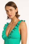 Evergreen Capri Frill One Piece - Sea Level - Sea Level Australia 