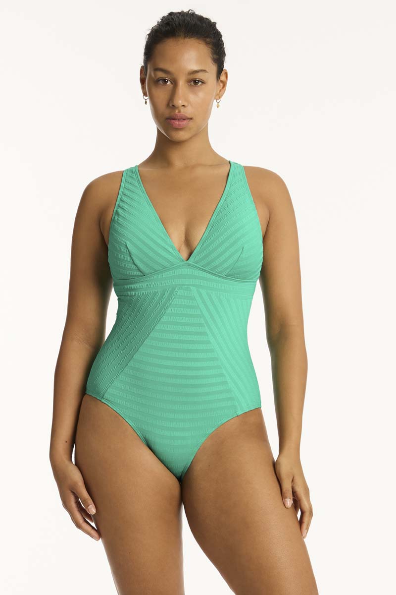 Evergreen Capri Panel Line One Piece - Sea Level - Sea Level Australia 