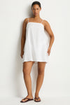 Shore Linen Panelled Bandeau Lace Short Dress