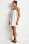 Shore Linen Panelled Bandeau Lace Short Dress
