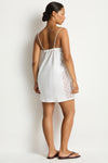 Shore Linen Panelled Bandeau Lace Short Dress