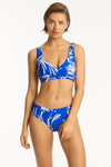 Tradewind Cross Front Multifit Bra - Tradewind Cobalt - Sea Level Australia 