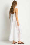 Shore Linen Panelled Bandeau Lace Maxi Dress