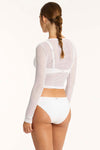 Drift Mesh Crop Top in Drift White | bond-eye swim