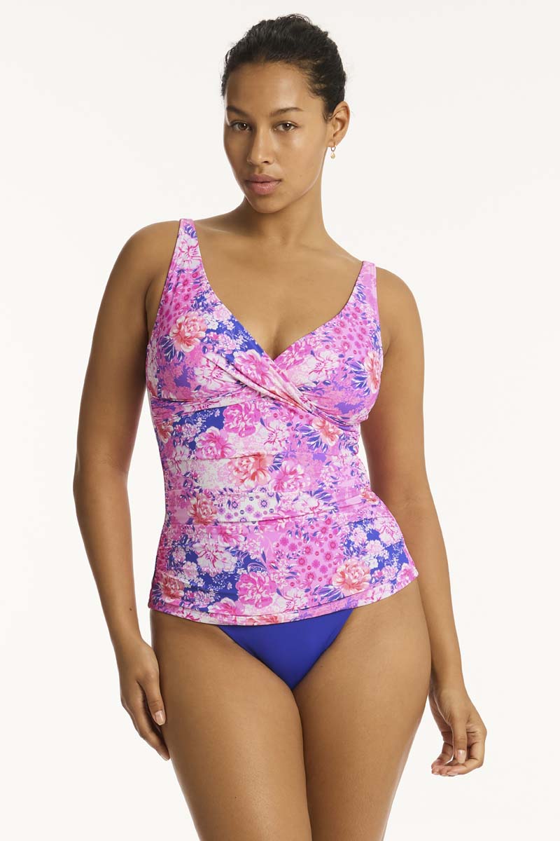 Fiesta Cross Front Tankini in Fiesta | Sea Level Australia