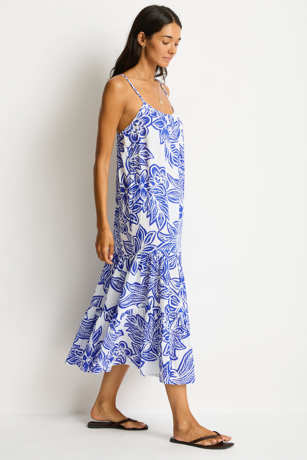 Palmera Resort Tiered Midi Sundress