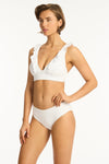 Interlace Frill Bra - Interlace White - Sea Level Australia 