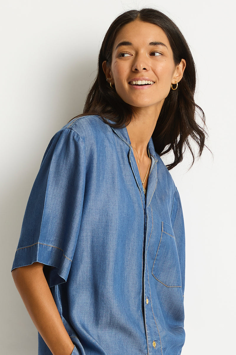 Denim Surf Bowling Shirt