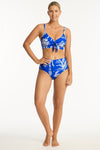 Tradewind Tie Front DD/E Bralette - Tradewind Cobalt - Sea Level Australia 