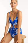 Tradewind Tie Front DD/E Bralette - Tradewind Cobalt - Sea Level Australia 