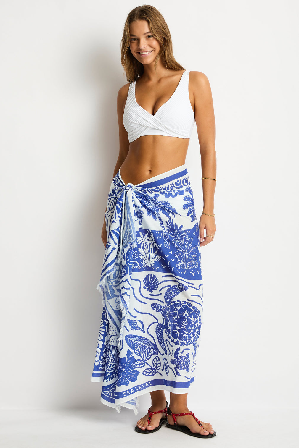 Jungle Lino Long Sarong in  | Sea Level Australia 
