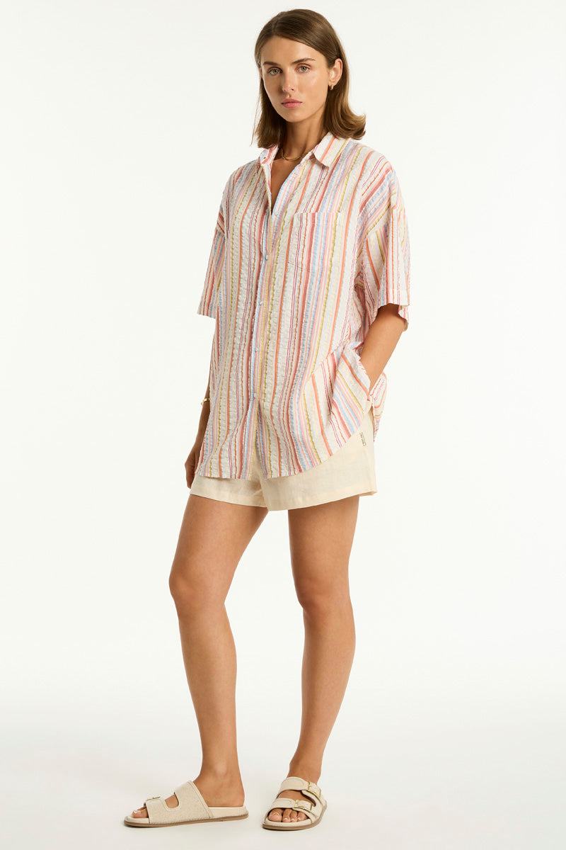 Boho Stripe Aloha Shirt