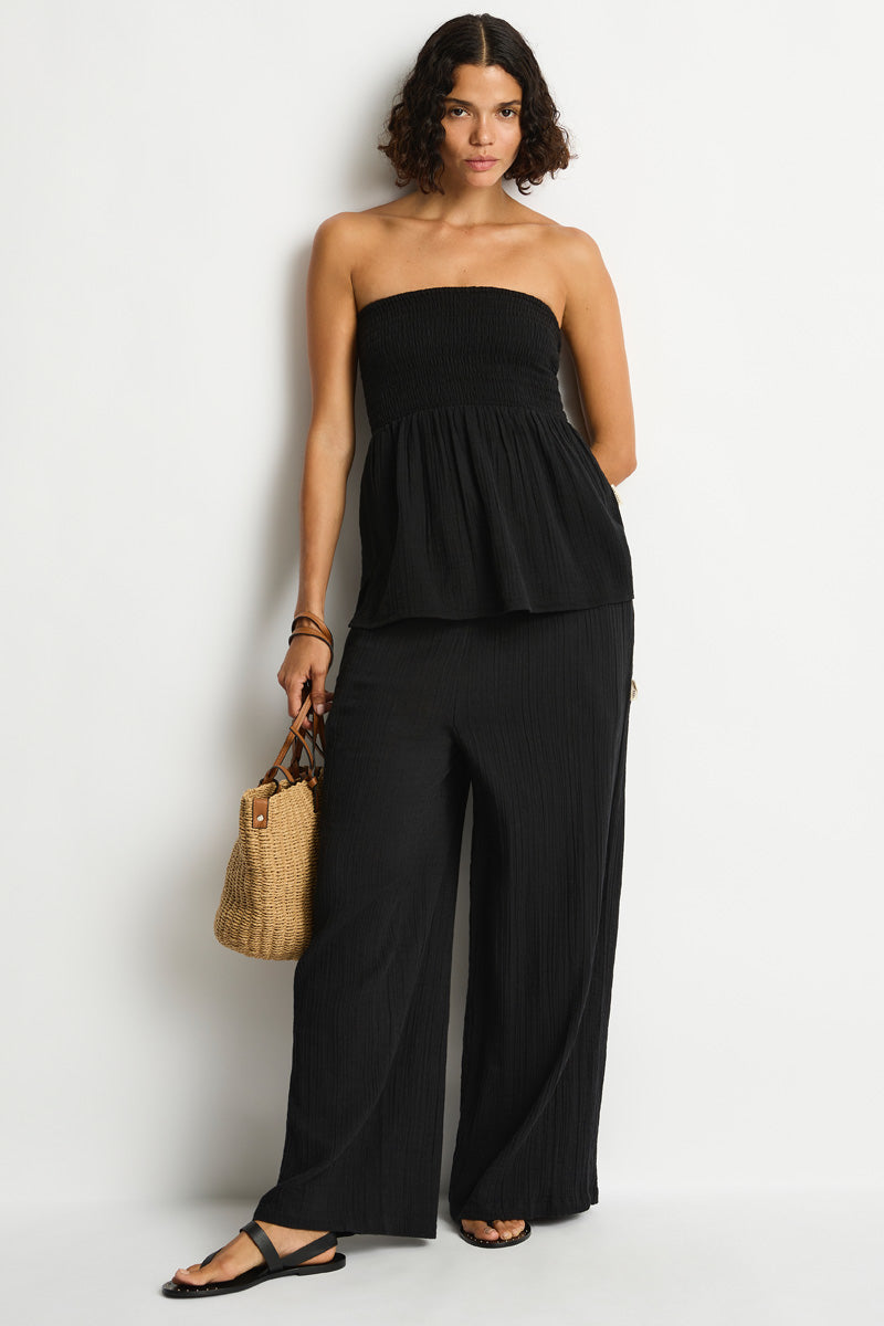 Sunset Shirred Bandeau Top