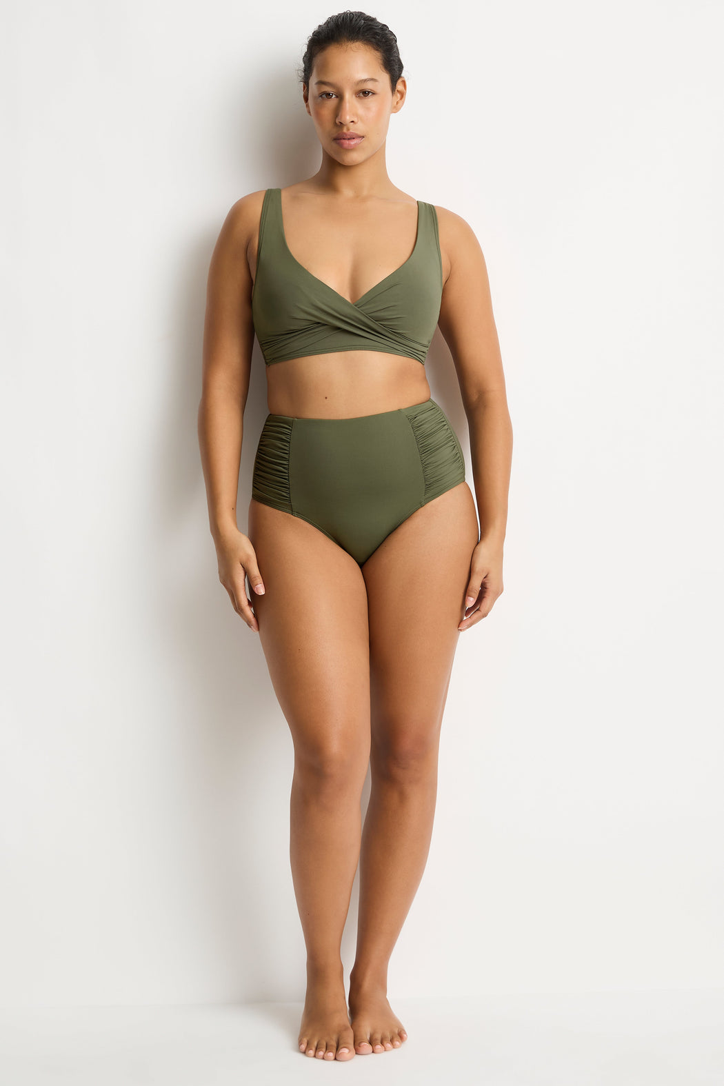 Eco Essentials High Waist Gathered Side Pant
