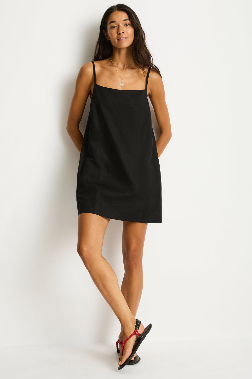 Shore Linen Shift Short Dress