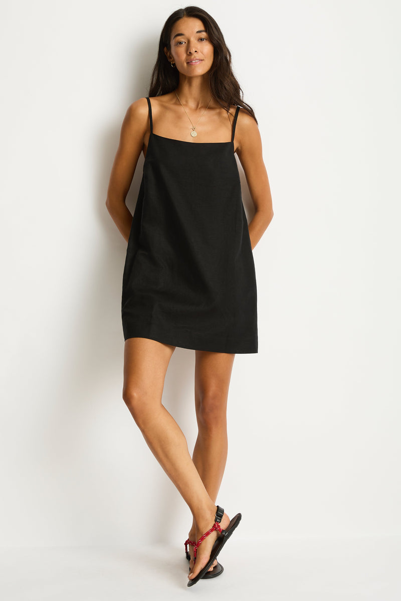 Shore Linen Shift Short Dress