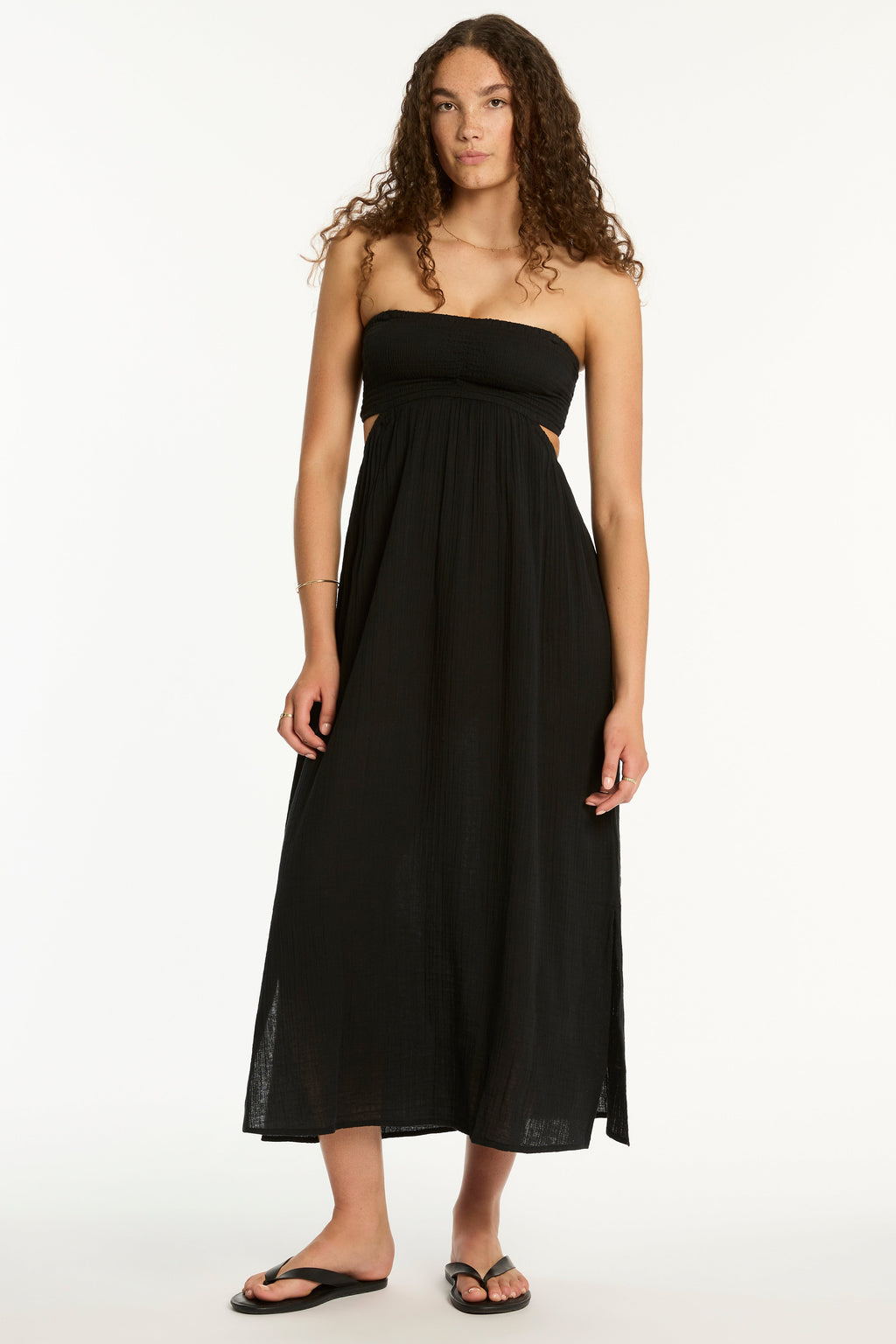 Whitley Embroidered Bandeau Dress Sunset