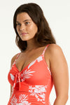 Aloha Tie Front DD/E One Piece - Aloha Flame - Sea Level Australia 