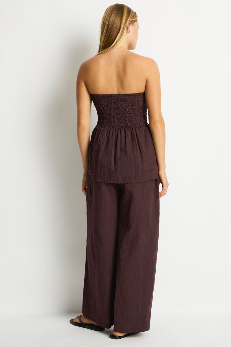 Ripples Shirred Bandeau Top