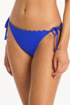 Scallop Tie Side Pant - Scallop Cobalt - Sea Level Australia 