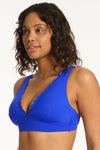 Scallop Longline Tri Bra - Scallop Cobalt - Sea Level Australia 