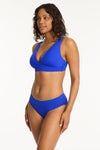 Scallop Longline Tri Bra - Scallop Cobalt - Sea Level Australia 