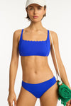 Scallop Square Neck Bralette - Scallop Cobalt - Sea Level Australia 