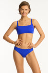 Scallop Square Neck Bralette - Scallop Cobalt - Sea Level Australia 