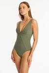 Spinnaker Panel Line One Piece - Spinnaker Khaki - Sea Level Australia 