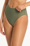 Spinnaker Retro High Waist Pant - Spinnaker Khaki - Sea Level Australia 