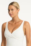 Spinnaker Cross Front One Piece - Spinnaker White - Sea Level Australia 