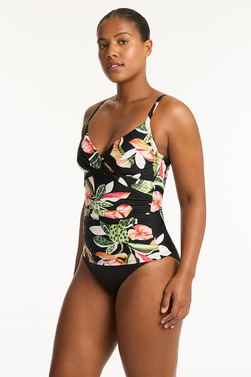 Sundown Twist Front DD/E Cup Tankini - Sundown - Sea Level Australia 