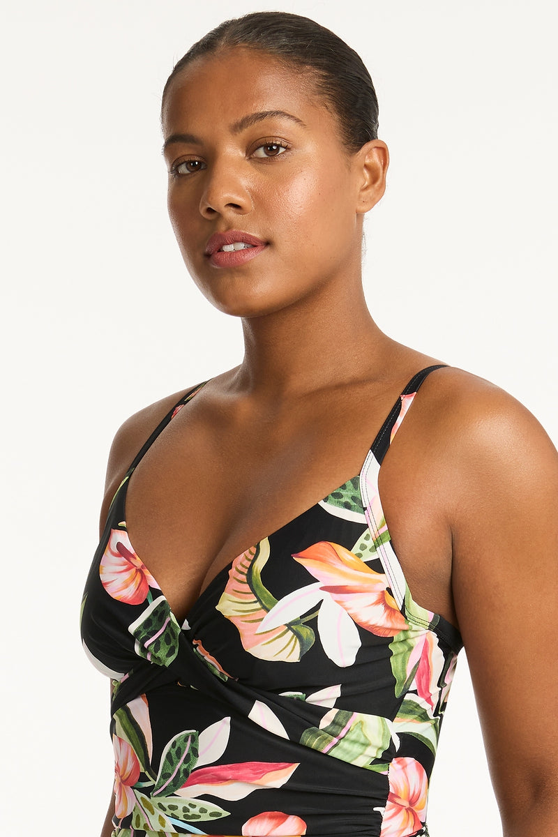 Sundown Twist Front DD/E Cup Tankini - Sundown - Sea Level Australia 