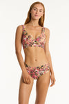 Wildflower Cross Front Multifit Bra - Wildflower Pink - Sea Level Australia 